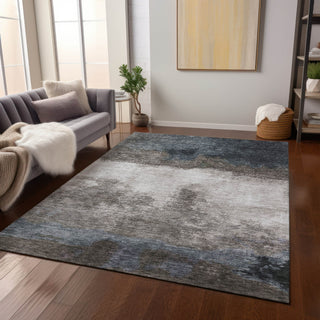 Piper Looms Chantille Modern ACN1070 Gray Machine Washable Area Rug Lifestyle Image Feature