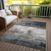 Piper Looms Chantille Modern ACN1070 Gray Machine Washable Area Rug Outdoor Lifestyle Image Feature
