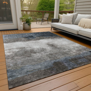 Piper Looms Chantille Modern ACN1070 Gray Machine Washable Area Rug Outdoor Lifestyle Image Feature
