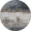 Piper Looms Chantille Modern ACN1070 Gray Machine Washable Area Rug Round Main Image