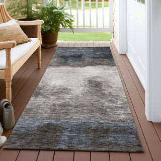 Piper Looms Chantille Modern ACN1070 Gray Machine Washable Area Rug Runner Outdoor Lifestyle Image Feature