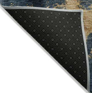 Piper Looms Chantille Abstract ACN1072 Blue Machine Washable Area Rug Backing Image