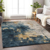 Piper Looms Chantille Abstract ACN1072 Blue Machine Washable Area Rug Lifestyle Image Feature