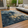 Piper Looms Chantille Abstract ACN1072 Blue Machine Washable Area Rug Outdoor Lifestyle Image Feature