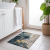 Piper Looms Chantille Abstract ACN1072 Blue Machine Washable Area Rug Scatter Lifestyle Image Feature