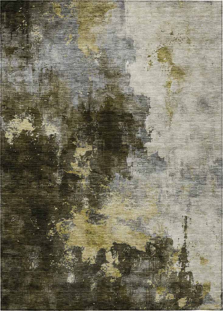 Piper Looms Chantille Abstract ACN1072 Brown Machine Washable Area Rug main image