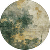 Piper Looms Chantille Abstract ACN1072 Fern Machine Washable Area Rug Round Main Image