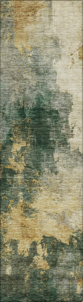 Piper Looms Chantille Abstract ACN1072 Fern Machine Washable Area Rug Runner Main Image