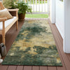 Piper Looms Chantille Abstract ACN1072 Fern Machine Washable Area Rug Runner Outdoor Lifestyle Image Feature