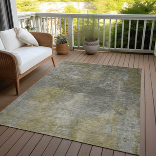 Piper Looms Chantille Abstract ACN1073 Pewter Machine Washable Area Rug Outdoor Lifestyle Image Feature
