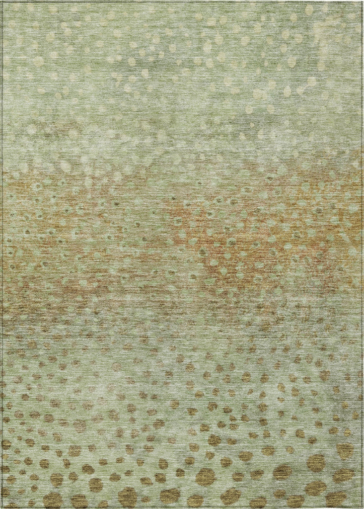 Piper Looms Chantille Circles ACN1074 Aloe Machine Washable Area Rug main image