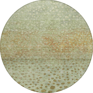 Piper Looms Chantille Circles ACN1074 Aloe Machine Washable Area Rug Round Main Image