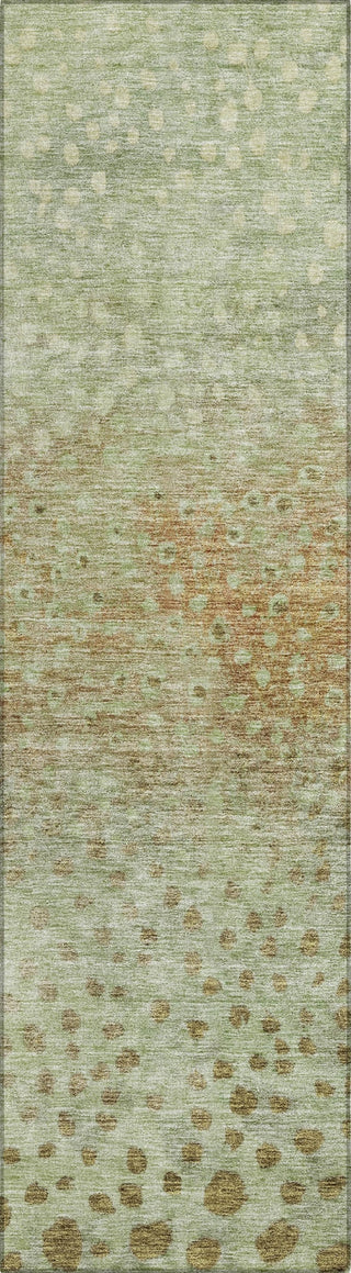 Piper Looms Chantille Circles ACN1074 Aloe Machine Washable Area Rug Runner Main Image