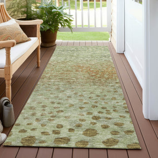 Piper Looms Chantille Circles ACN1074 Aloe Machine Washable Area Rug Runner Outdoor Lifestyle Image Feature