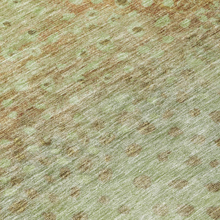 Piper Looms Chantille Circles ACN1074 Aloe Machine Washable Area Rug Swatch Image