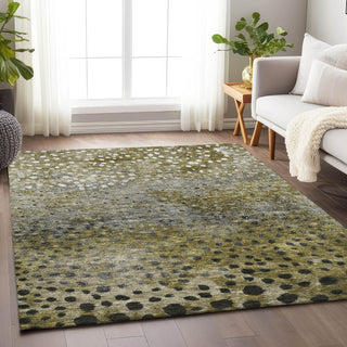 Piper Looms Chantille Circles ACN1074 Brown Machine Washable Area Rug Lifestyle Image Feature