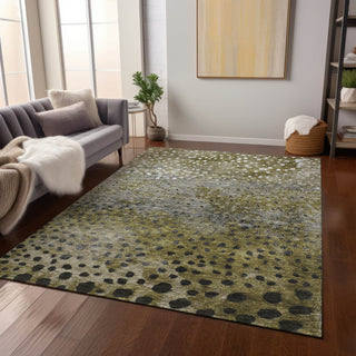 Piper Looms Chantille Circles ACN1074 Brown Machine Washable Area Rug Lifestyle Image Feature