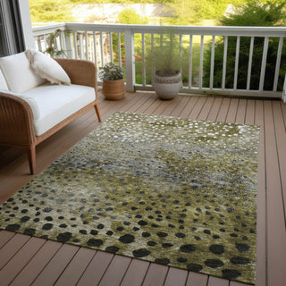 Piper Looms Chantille Circles ACN1074 Brown Machine Washable Area Rug Outdoor Lifestyle Image Feature