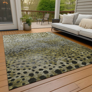 Piper Looms Chantille Circles ACN1074 Brown Machine Washable Area Rug Outdoor Lifestyle Image Feature