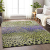 Piper Looms Chantille Circles ACN1074 Green Machine Washable Area Rug Lifestyle Image Feature