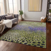Piper Looms Chantille Circles ACN1074 Green Machine Washable Area Rug Lifestyle Image Feature
