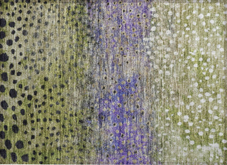 Piper Looms Chantille Circles ACN1074 Green Machine Washable Area Rug Scatter Main Image