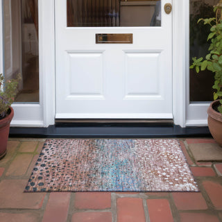 Piper Looms Chantille Circles ACN1074 Paprika Machine Washable Area Rug Scatter Outdoor Lifestyle Image Feature