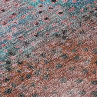 Piper Looms Chantille Circles ACN1074 Paprika Machine Washable Area Rug Swatch Image