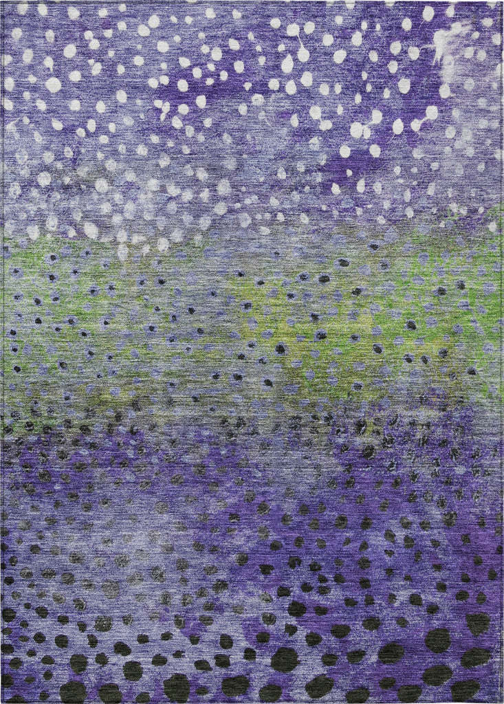 Piper Looms Chantille Circles ACN1074 Purple Machine Washable Area Rug main image