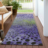 Piper Looms Chantille Circles ACN1074 Purple Machine Washable Area Rug Runner Outdoor Lifestyle Image Feature