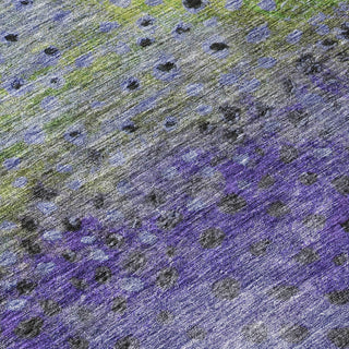 Piper Looms Chantille Circles ACN1074 Purple Machine Washable Area Rug Swatch Image