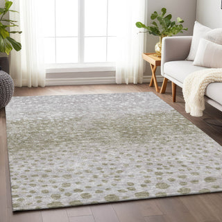 Piper Looms Chantille Circles ACN1074 Taupe Machine Washable Area Rug Lifestyle Image Feature