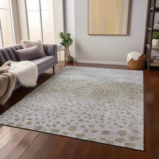 Piper Looms Chantille Circles ACN1074 Taupe Machine Washable Area Rug Lifestyle Image Feature