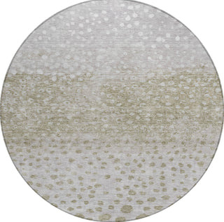 Piper Looms Chantille Circles ACN1074 Taupe Machine Washable Area Rug Round Main Image