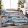 Piper Looms Chantille Abstract ACN1075 Blue Machine Washable Area Rug Lifestyle Image Feature
