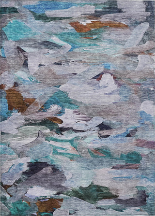 Piper Looms Chantille Abstract ACN1075 Blue Machine Washable Area Rug main image