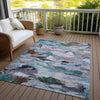 Piper Looms Chantille Abstract ACN1075 Blue Machine Washable Area Rug Outdoor Lifestyle Image Feature