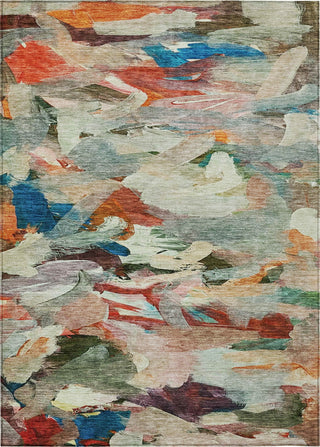 Piper Looms Chantille Abstract ACN1075 Green Machine Washable Area Rug main image