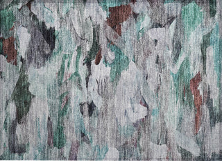 Piper Looms Chantille Abstract ACN1075 Teal Machine Washable Area Rug Scatter Main Image