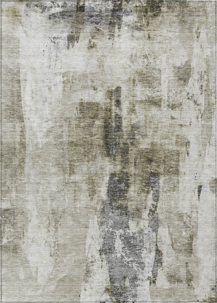 Piper Looms Chantille Abstract ACN1076 Taupe Machine Washable Area Rug main image