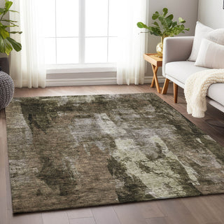 Piper Looms Chantille Modern ACN1077 Brown Machine Washable Area Rug Lifestyle Image Feature