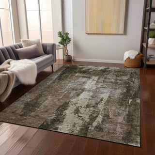 Piper Looms Chantille Modern ACN1077 Brown Machine Washable Area Rug Lifestyle Image Feature
