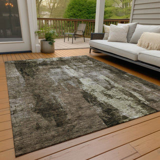 Piper Looms Chantille Modern ACN1077 Brown Machine Washable Area Rug Outdoor Lifestyle Image Feature