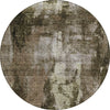 Piper Looms Chantille Modern ACN1077 Brown Machine Washable Area Rug Round Main Image