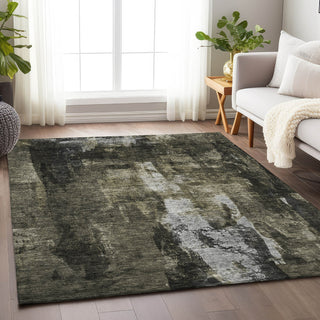 Piper Looms Chantille Modern ACN1077 Charcoal Machine Washable Area Rug Lifestyle Image Feature