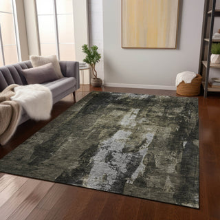 Piper Looms Chantille Modern ACN1077 Charcoal Machine Washable Area Rug Lifestyle Image Feature