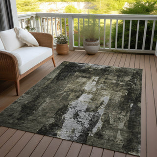 Piper Looms Chantille Modern ACN1077 Charcoal Machine Washable Area Rug Outdoor Lifestyle Image Feature