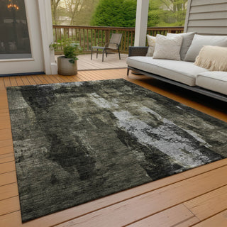 Piper Looms Chantille Modern ACN1077 Charcoal Machine Washable Area Rug Outdoor Lifestyle Image Feature