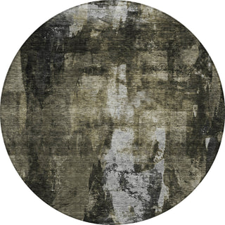Piper Looms Chantille Modern ACN1077 Charcoal Machine Washable Area Rug Round Main Image