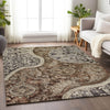 Piper Looms Chantille Swirl ACN1078 Brown Machine Washable Area Rug Lifestyle Image Feature